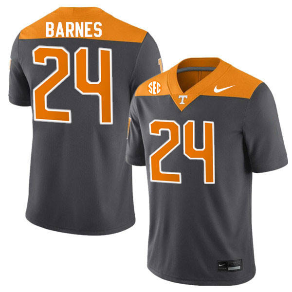 Men #24 Hunter Barnes Tennessee Volunteers College Football Jerseys Stitched-Anthracite